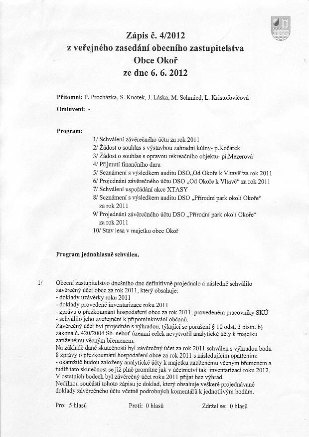 Zpis OZ .4/2012 - 1/3