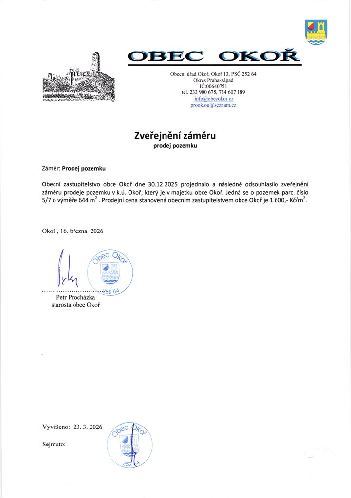 Zve�ejn�n� z�m�ru 2026